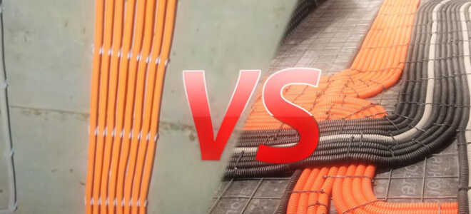 Что лучше — электрика по полу или потолку. Сравнение, затраты, правила монтажа.