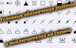 Обозначение выключателей и розеток на чертежах