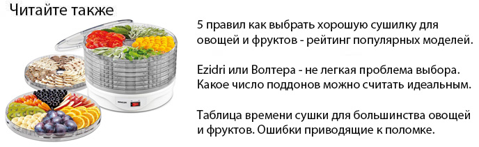 как выбрать хорошую сушилку для овощей и фруктов Ezidri или Волтера
