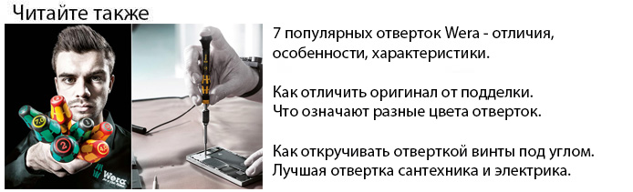 лучшие отвертки Wera особенности отличия характеристики