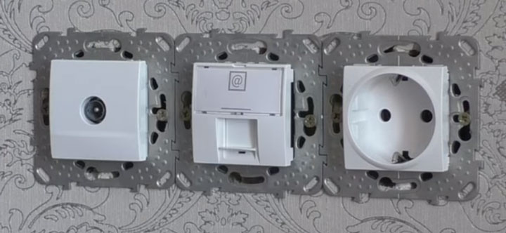 блок из розеток слаботочки
