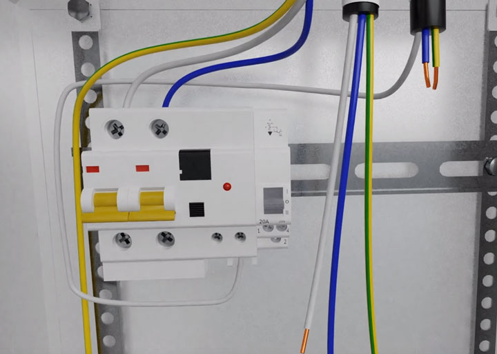 подключение кабеля на стабилизатор от вводного дифф.автомата