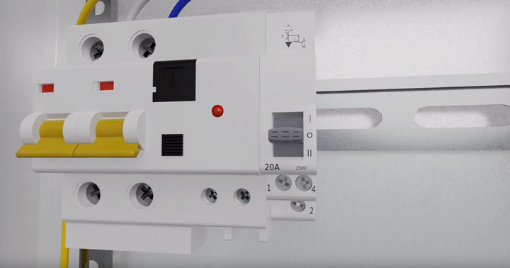 трехпозиционный выключатель в электрощитке