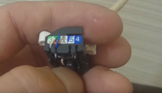 подключение интернет розетки на 4-х жильный телефонный кабель