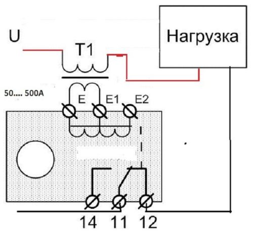 Подключение реле максимального тока