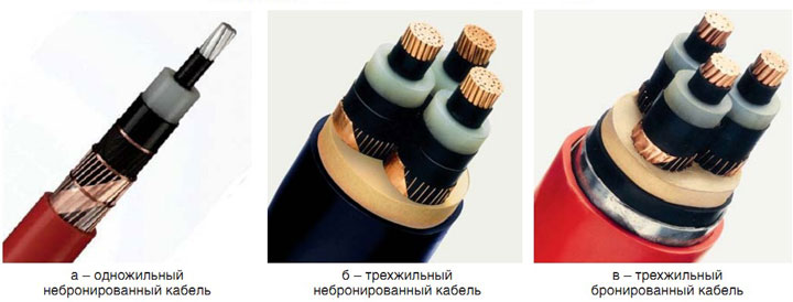 виды кабелей с изоляцией из сшитого полиэтилена