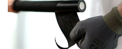 полупроводящий слой поверх основной изоляции кабеля из сшитого полиэтилена
