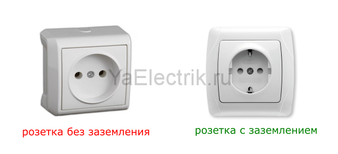розетка с заземлением или без