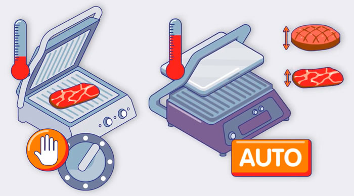 авторежим приготовления на гриле