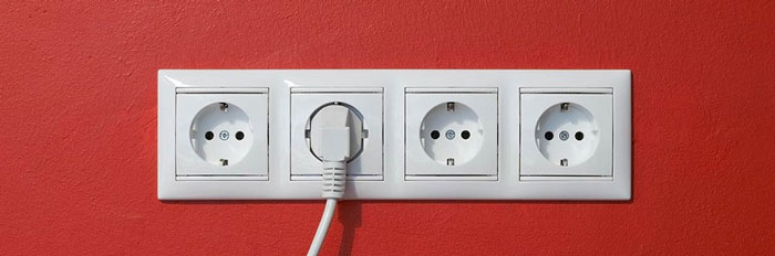блок из четырех розеток