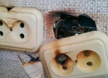 Замыкание проводки может обернуться настоящей трагедией Возгорание участка электросети