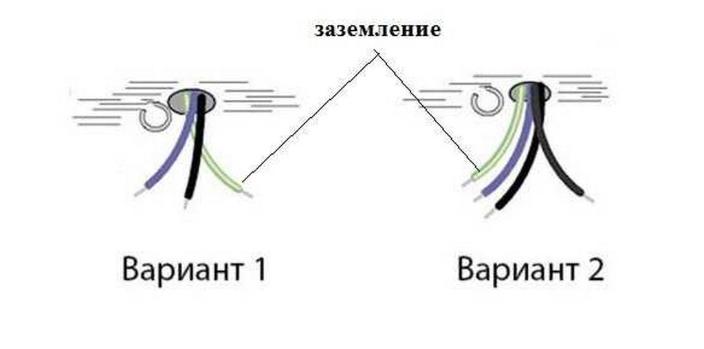 Как подключить люстру - провод заземления