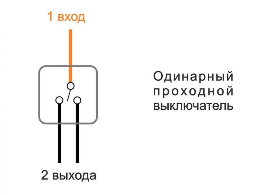 Как подключить проходной выключатель